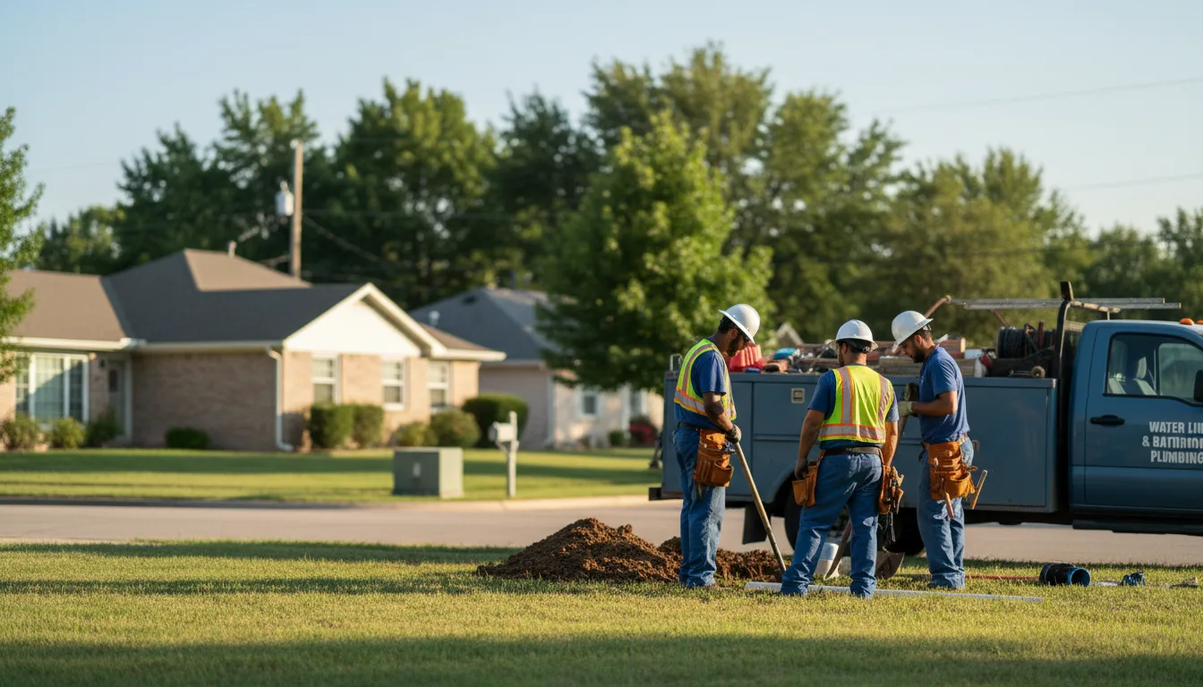 Residential water line and bathroom plumbing service in Rossville, IN